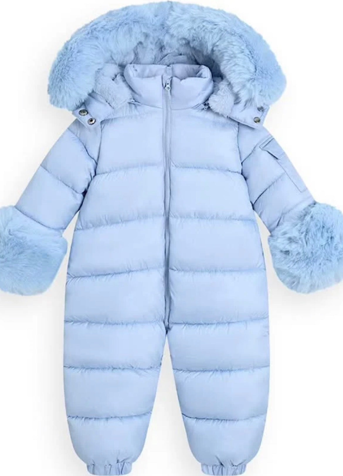 Blue puffa snowsuit