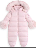 Pink puffa snowsuit