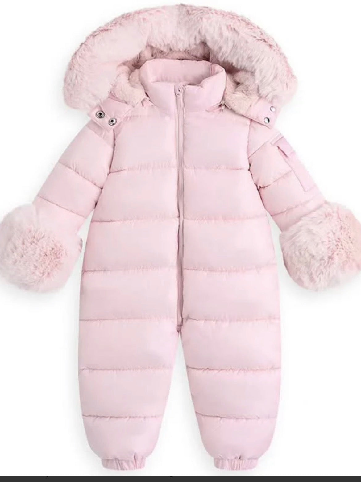 Pink puffa snowsuit